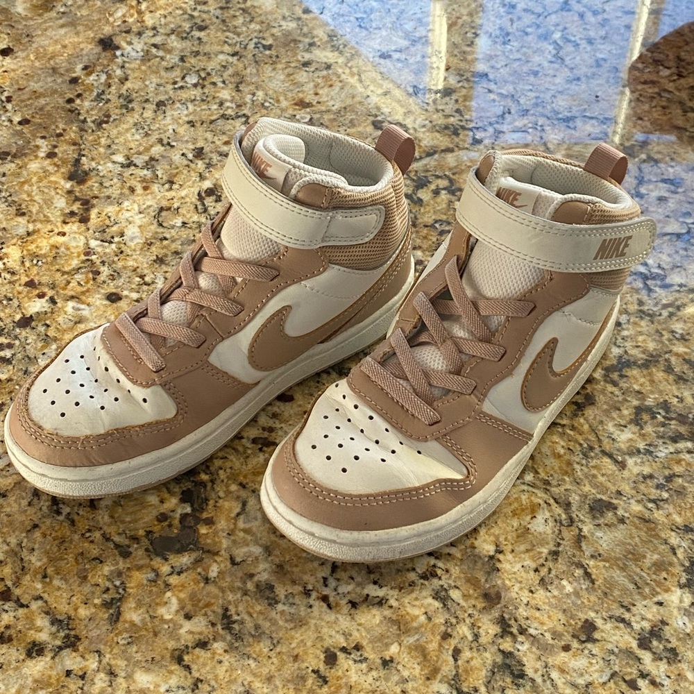 Nike Kids Sneakers - Brown and Cream